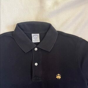 Brooks Brothers Black Polo Shirt with Logo, Men's Size Small Slim Fit